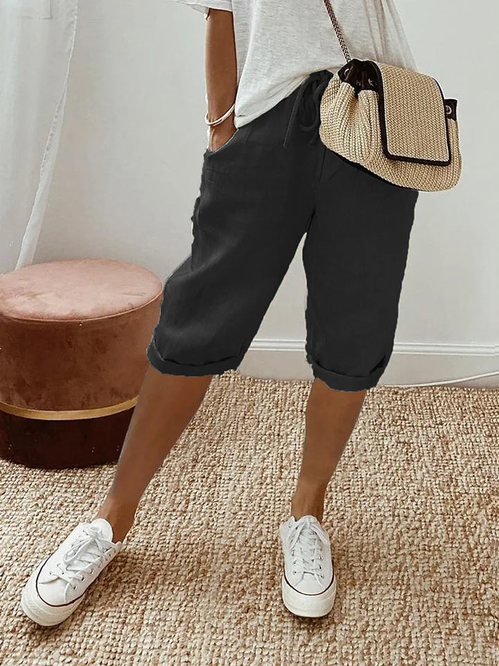 Feliz -  Drawstring Cotton Trousers